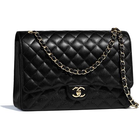 chanel jumbo preta prata|Large Classic Handbag Grained Calfskin & Gold.